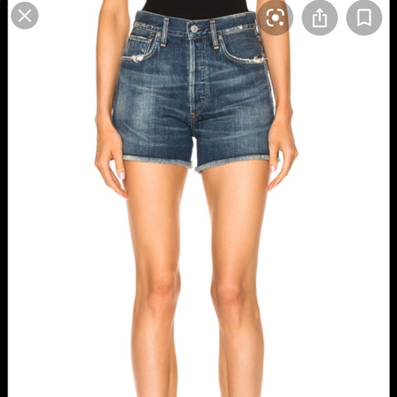 High rise denim shorts - Picture 2 of 11